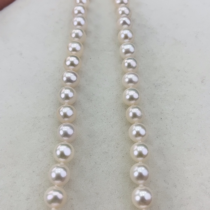 淡水珍珠颈饰银S925镶嵌卡8极光炫彩高品