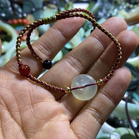 岫玉脚链未镶嵌多样性发货