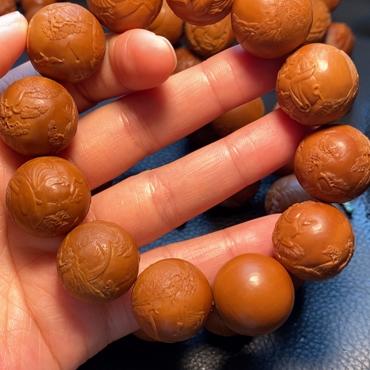 橄榄核手串/手链国****练风景钟馗