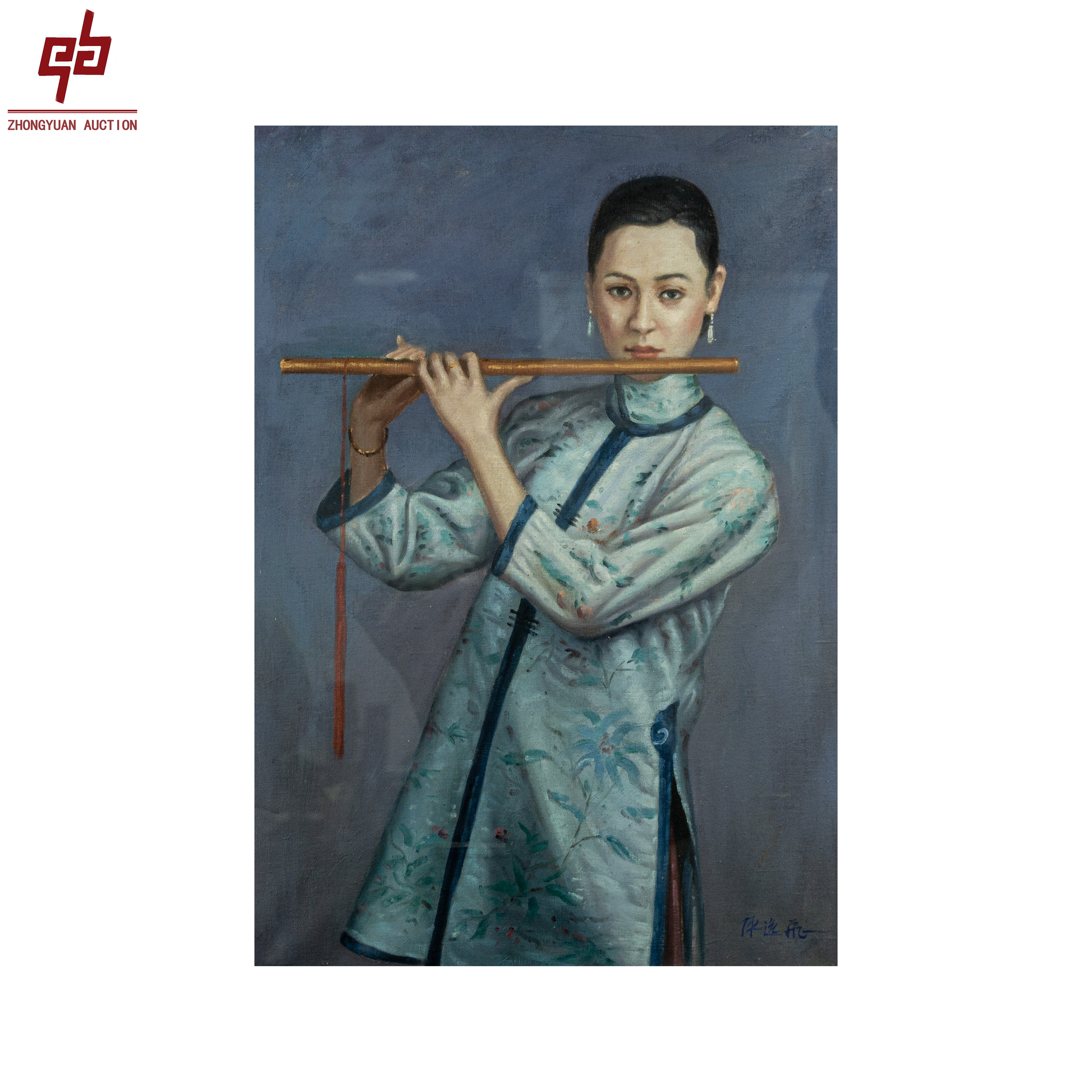 "lot5873 陈奕飞 人物 框 50cm*71cm约3.2平尺"