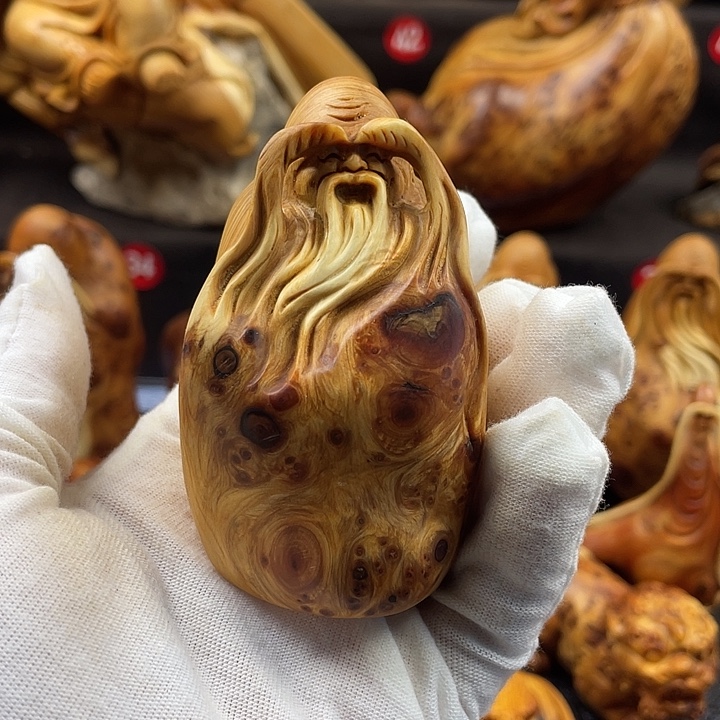 柏木（崖柏）寿星手把件