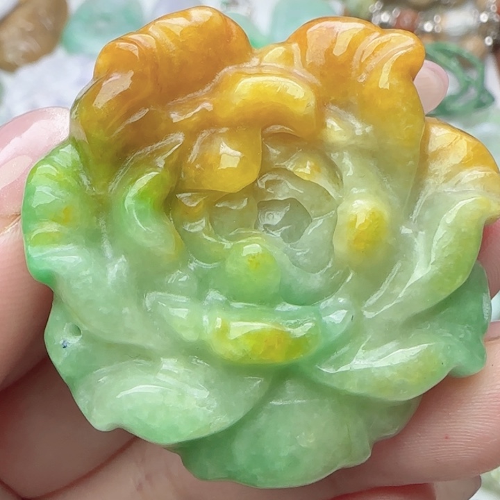 翡翠未镶嵌颈饰天然A货398