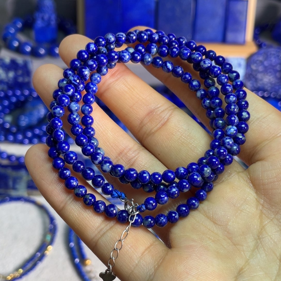 青金石4mm毛衣链（福利款）未镶嵌