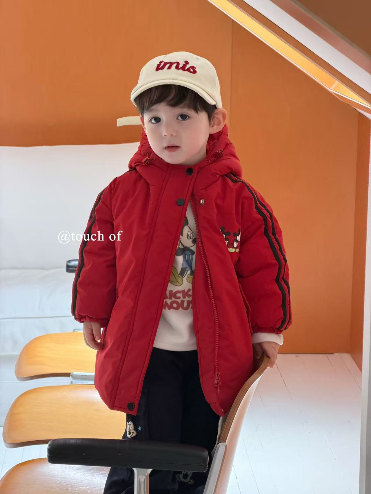 【现货】TF 卡通米奇 90绒羽羽  童装