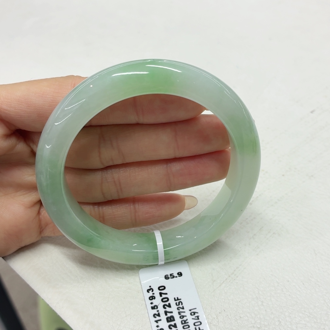 翡翠未镶嵌手镯56.5晴水