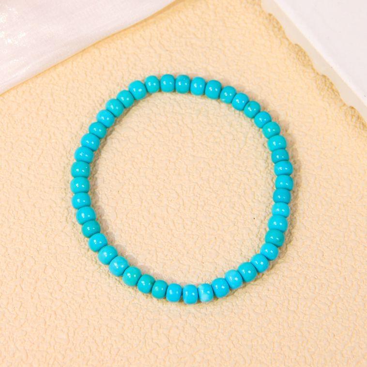 【老掌柜】绿松石老型手串5mm/DKT080551