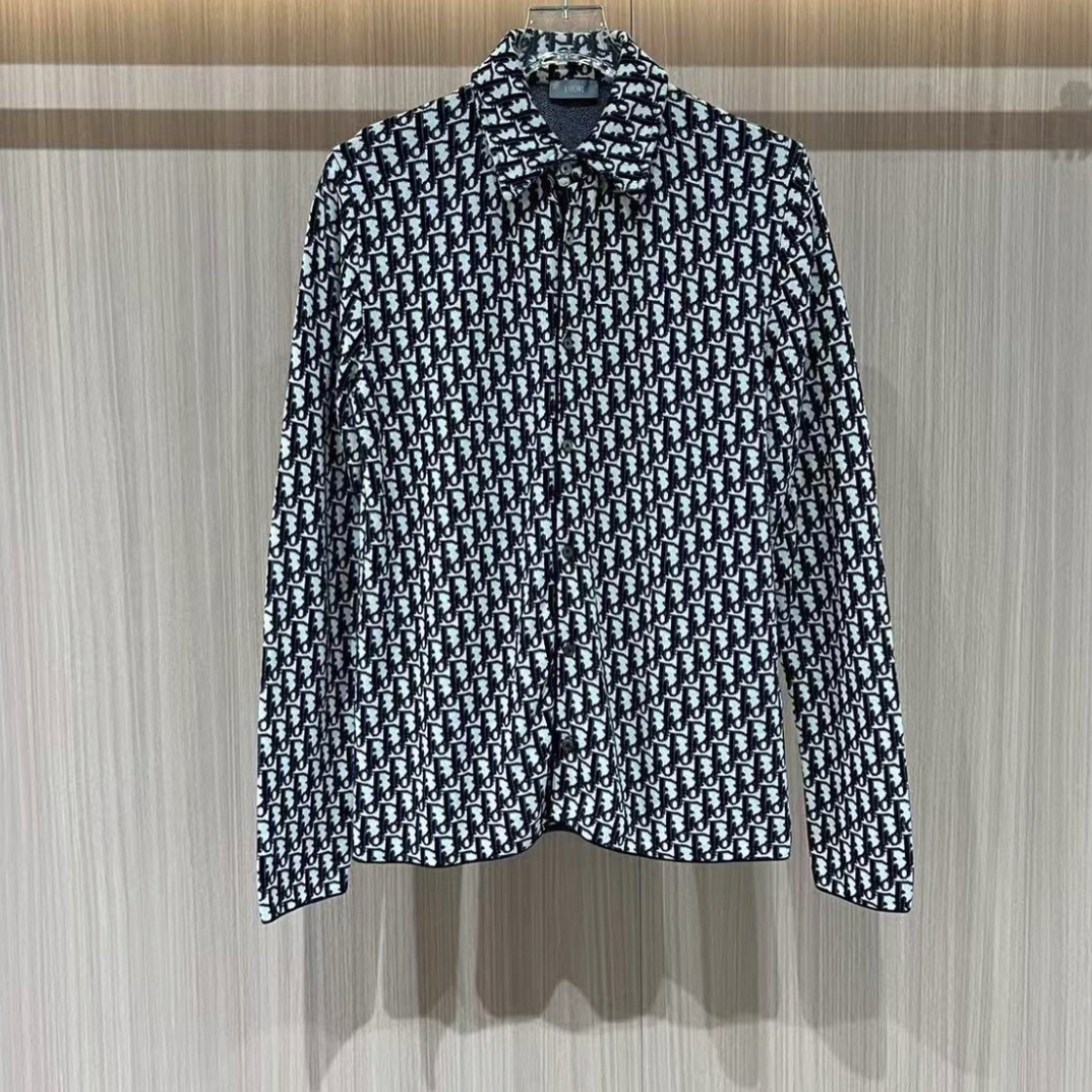 99新 DIOR/迪奥 HZ二手奢侈品迪奥满印经典长袖衬衫