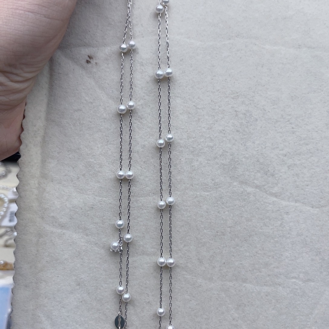 颈饰淡水珍珠银S925镶嵌A46