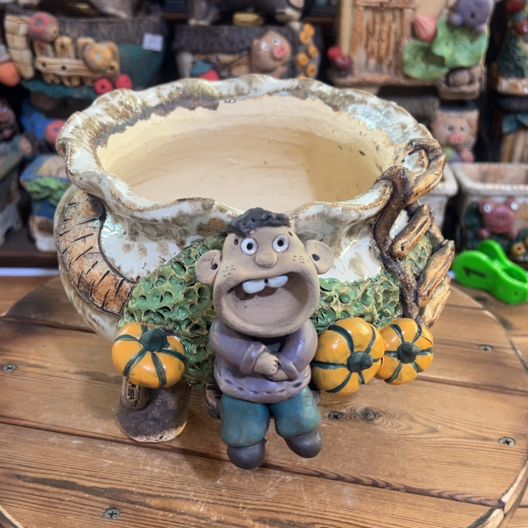 红陶嘻哈多肉花盆