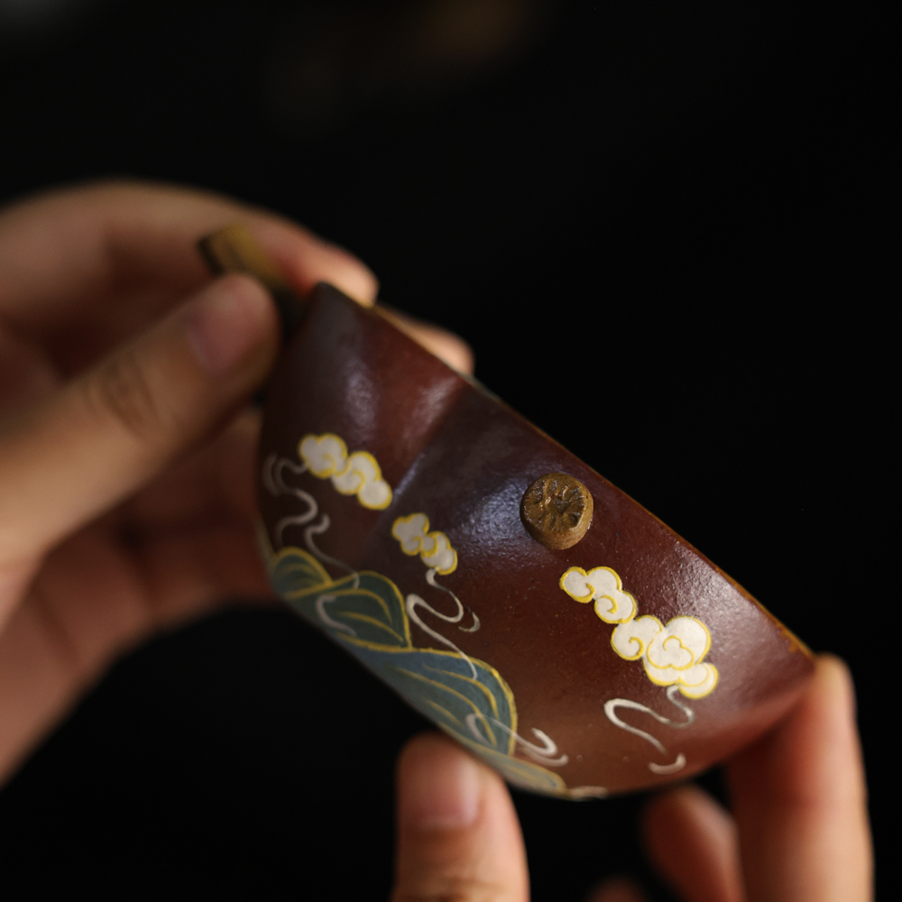 【萱时】敦煌九色鹿公道杯，降坡泥150ml（观羽0916）
