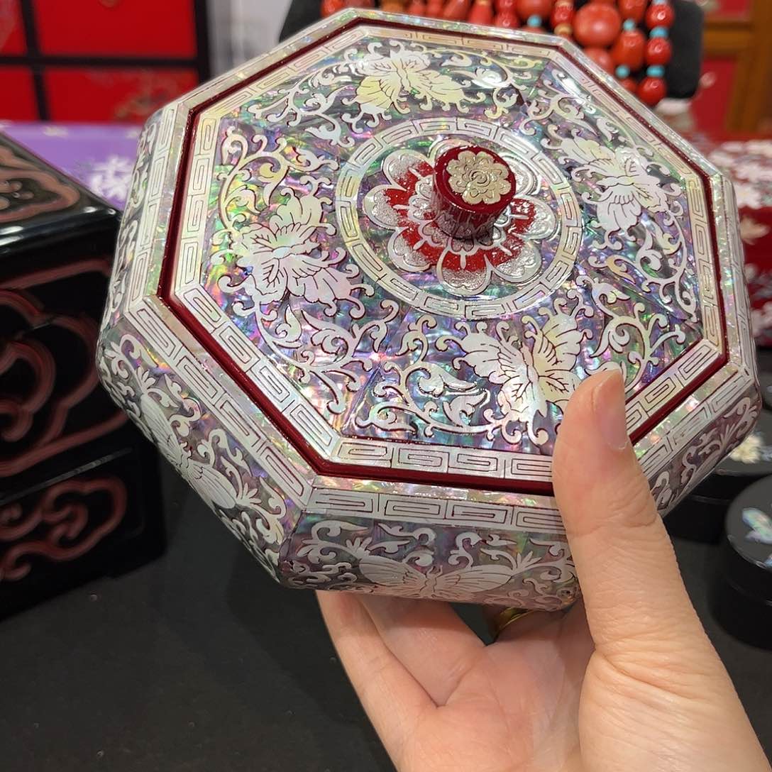 扬州漆器八宝盒手工