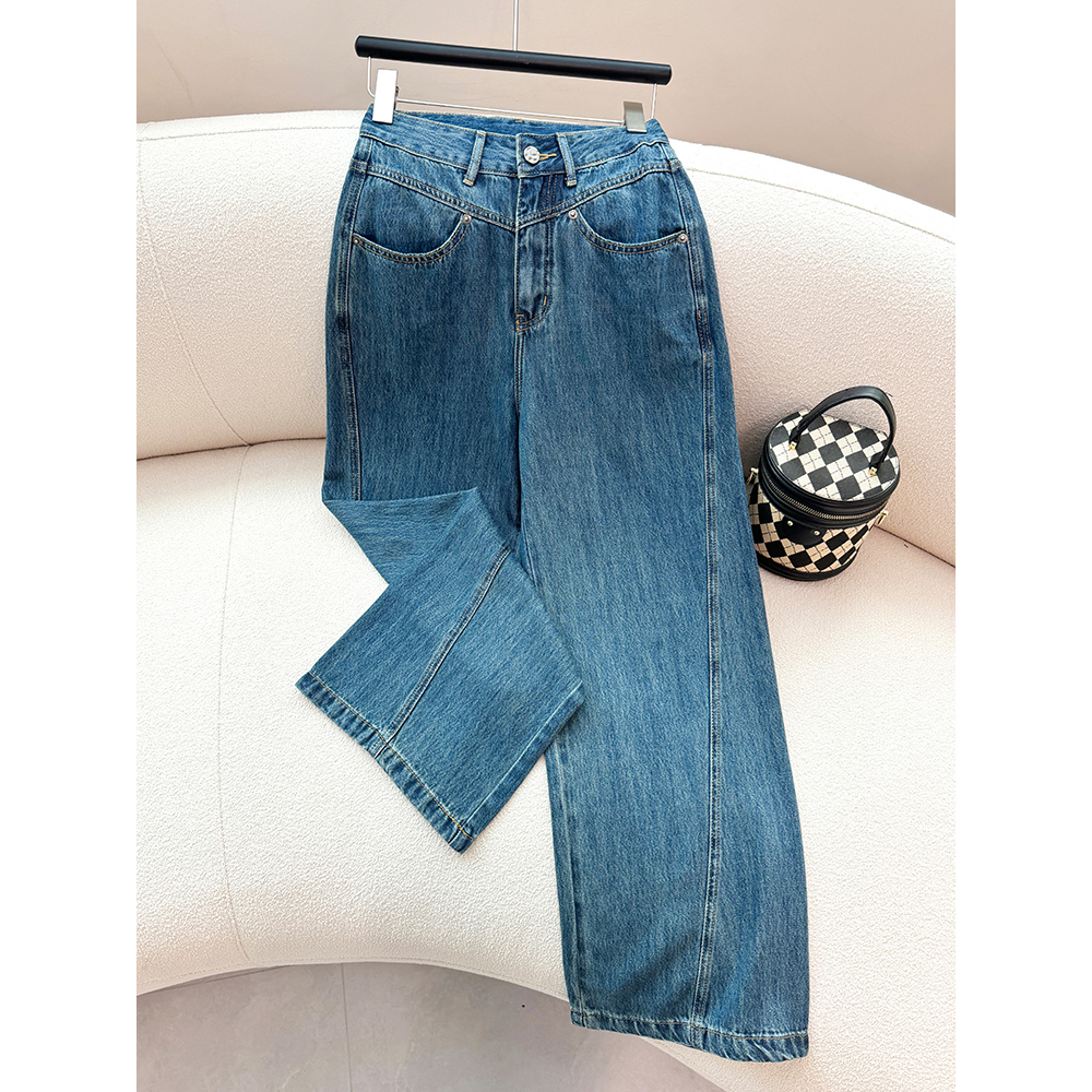 牛仔裤阔腿裤高腰宽松九分裤显瘦夏季牛仔裤阔腿裤高腰89050