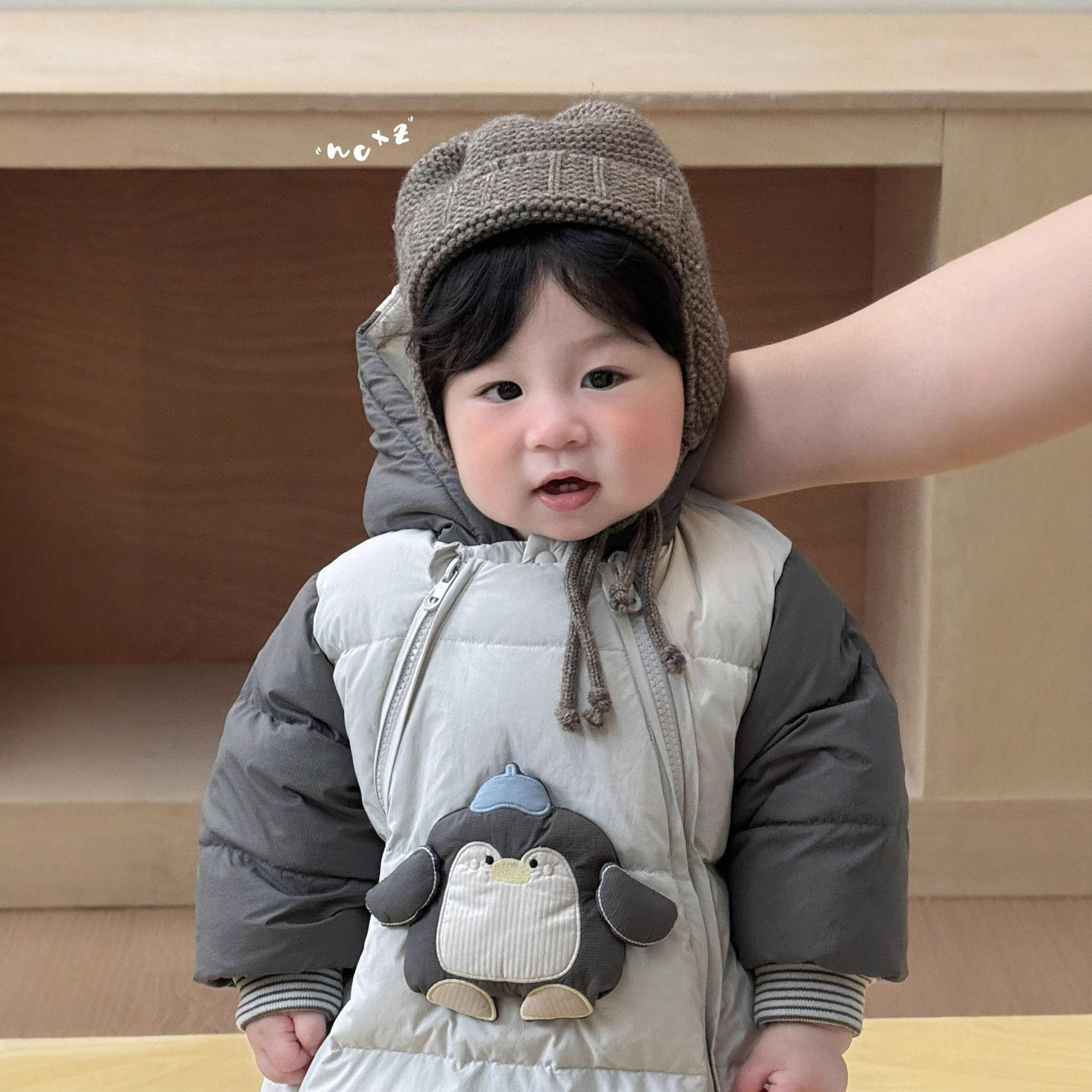 婴幼儿羽绒服连体衣男女宝宝超萌洋气冬装冬婴儿外出抱衣加厚爬服