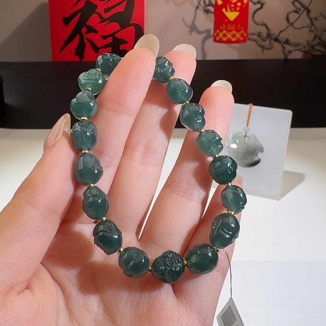 翡翠颈饰未镶嵌用****9金0.5