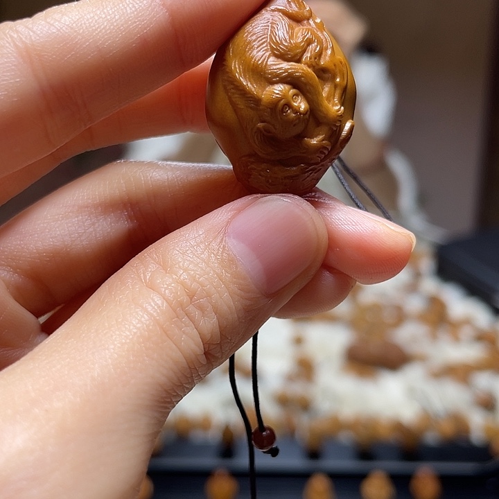吊坠橄榄核猴 橄榄
