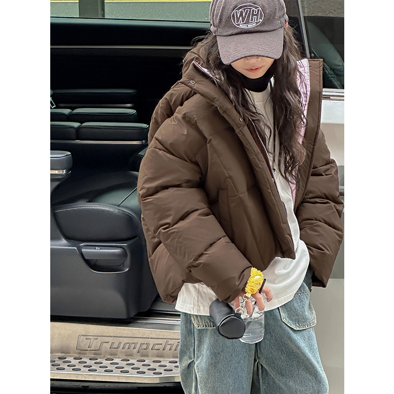 K27236孙小美女童羽绒服2025新款外套保暖连帽上衣