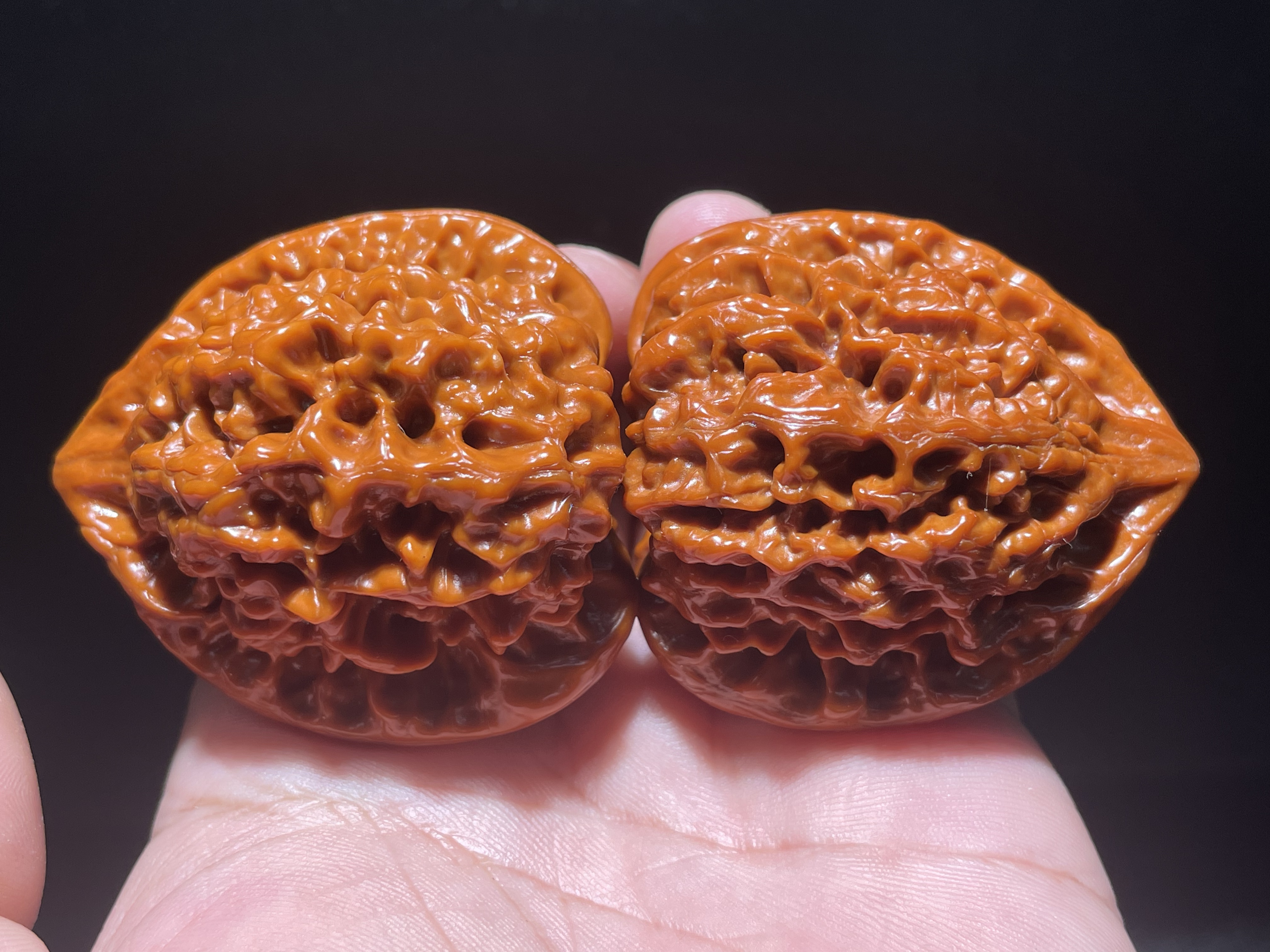 文玩核桃手把件男士盘玩佳品官帽造型