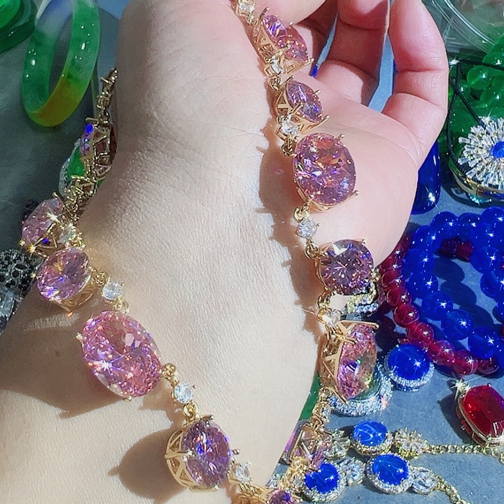 钨金红色蓝色满钻镶嵌