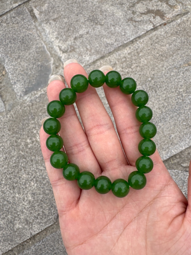 高端精品冰阳绿手串 卡10