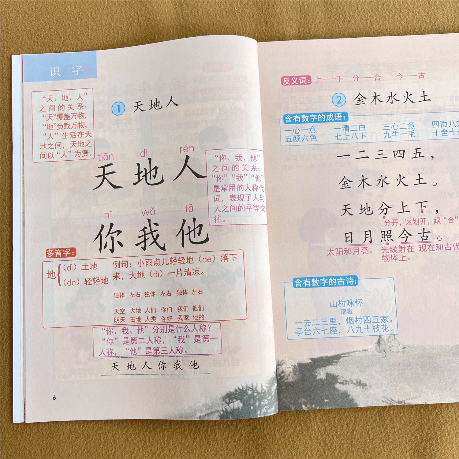 一年级上下册课堂笔记2025秋人教部编版同步语文数学课本辅导资料