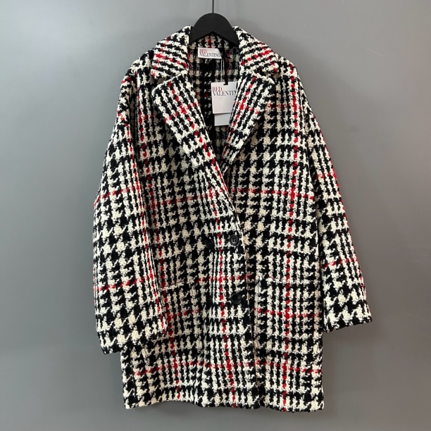 未使用 Valentino/华伦天奴 华伦天奴千鸟格大衣外套