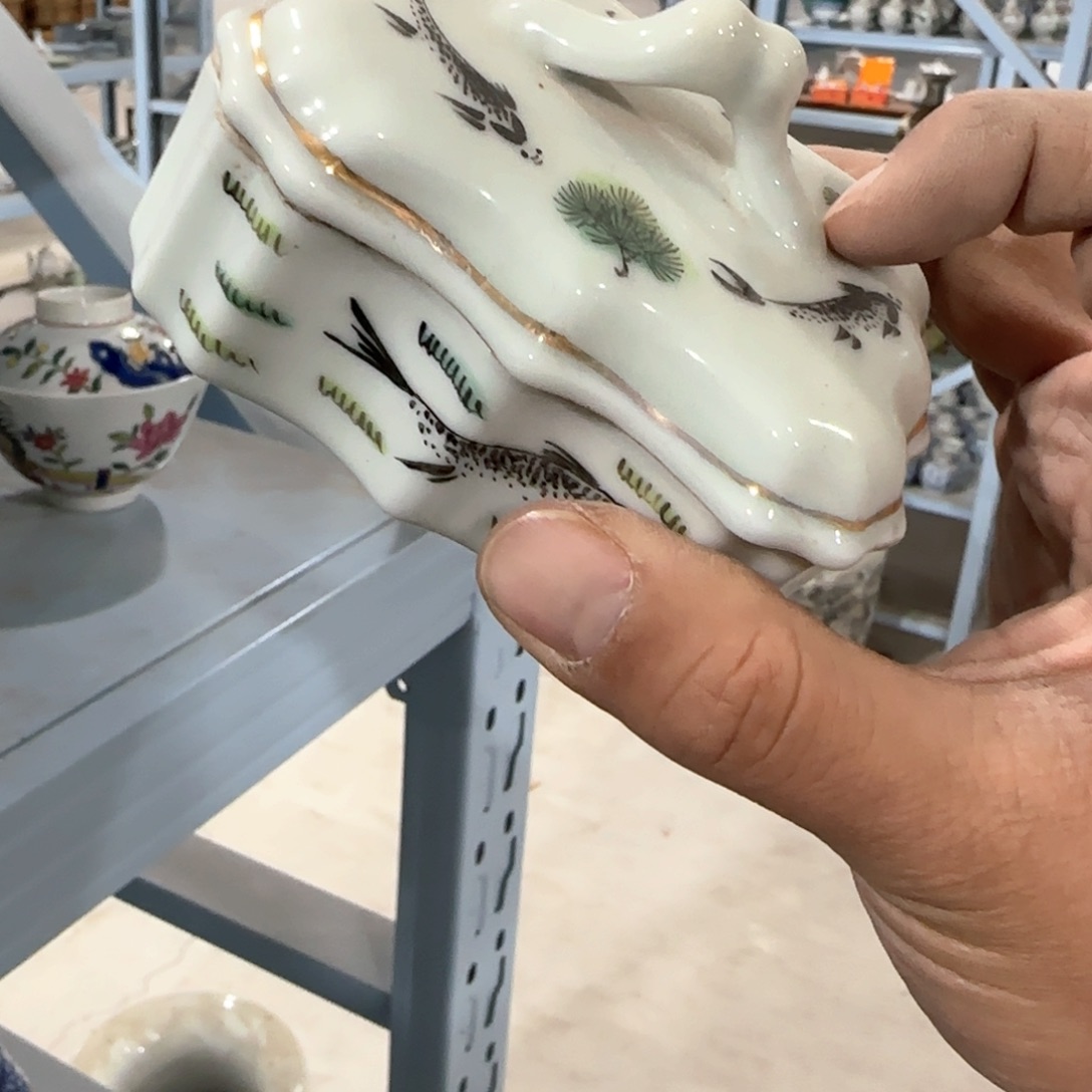 瓷片摆件手绘瓷器全部处理