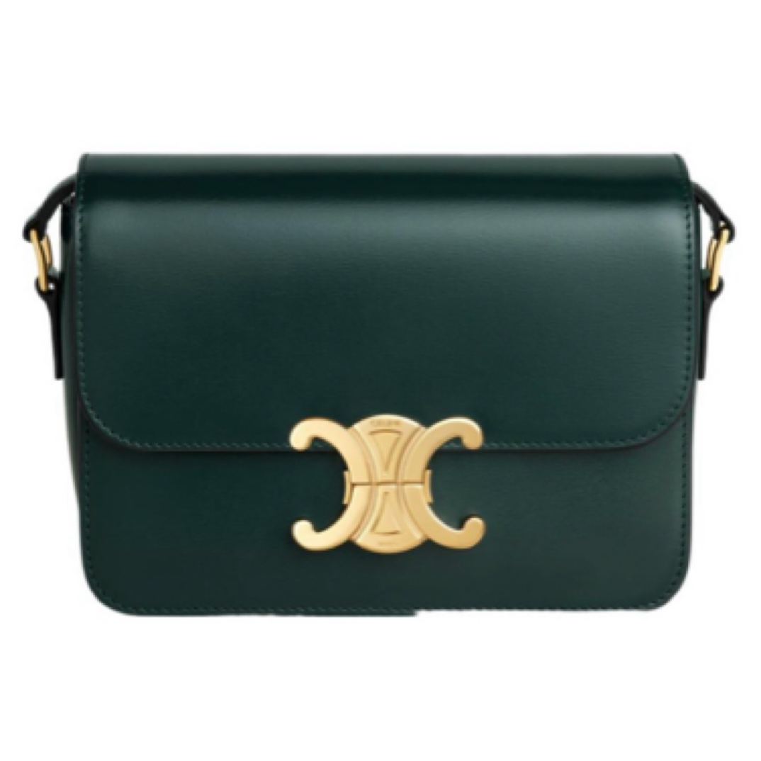 95新 Celine/思琳 绿色 BOX triomphe/JW3715