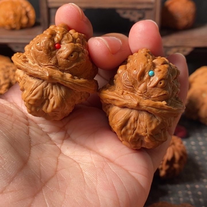 丶***乐文玩核桃把件金蟾