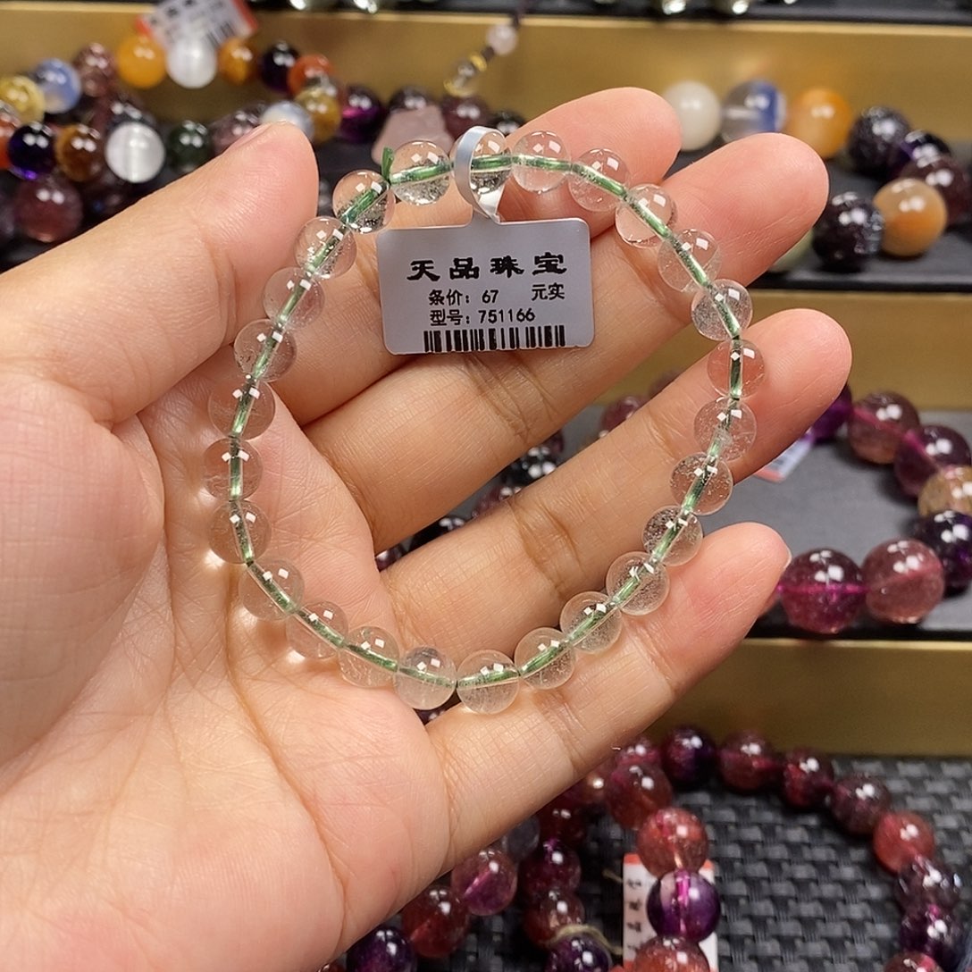 未镶嵌手链水晶绿幽灵手链751166