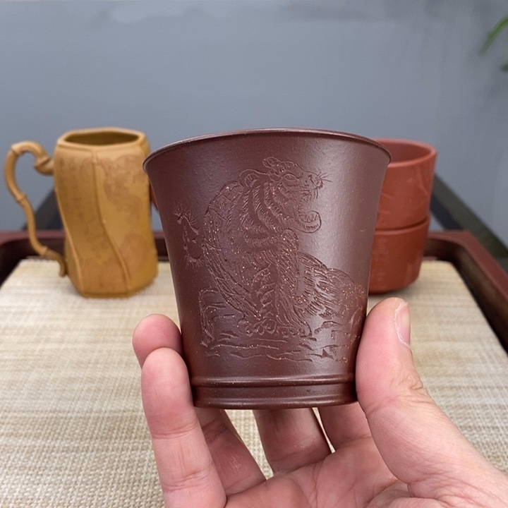 紫砂茶杯宜兴紫砂主人杯