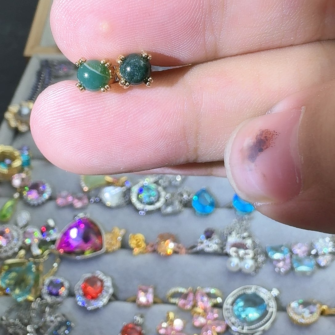 托帕石戒指银S925镶嵌