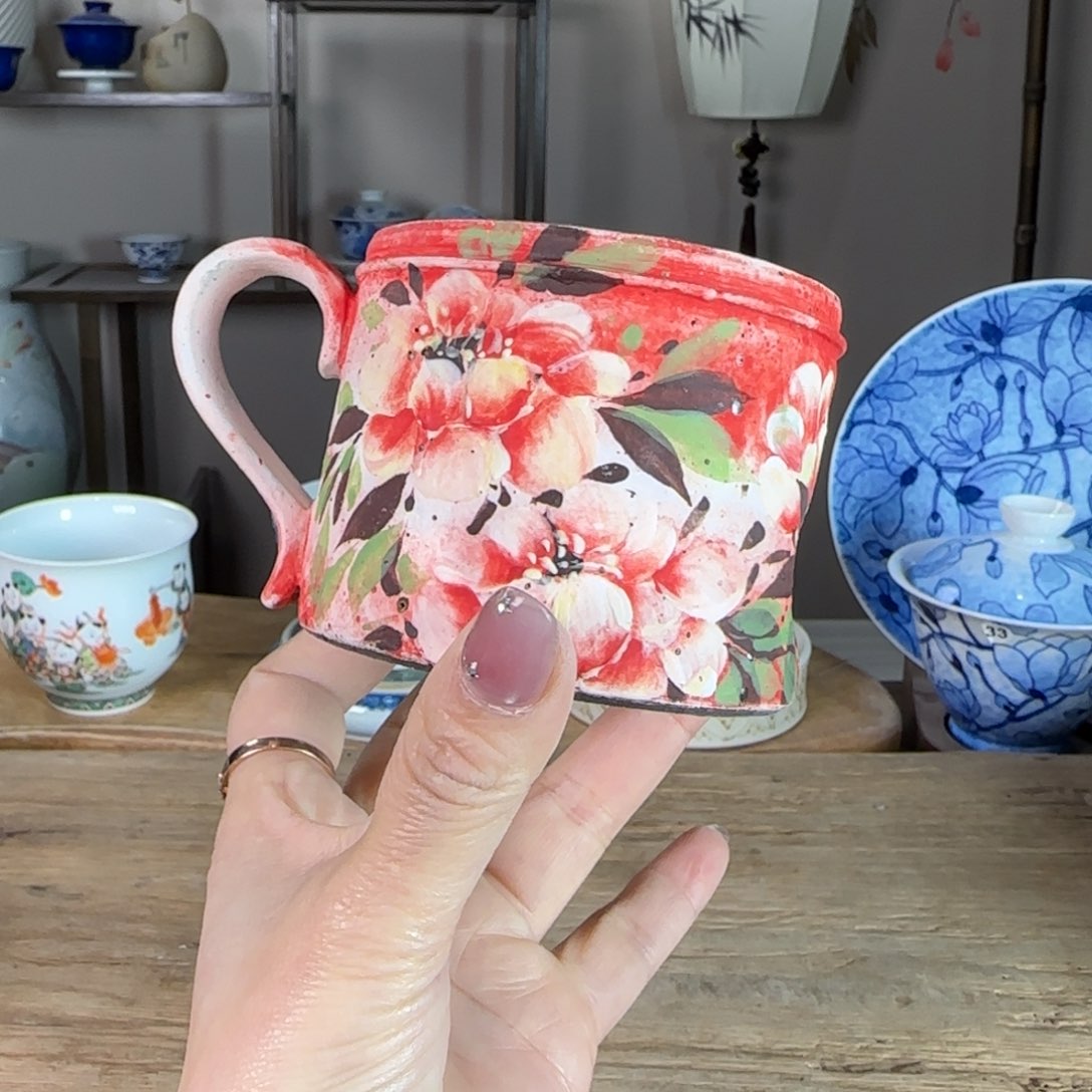 杯景德镇陶瓷柴烧多人