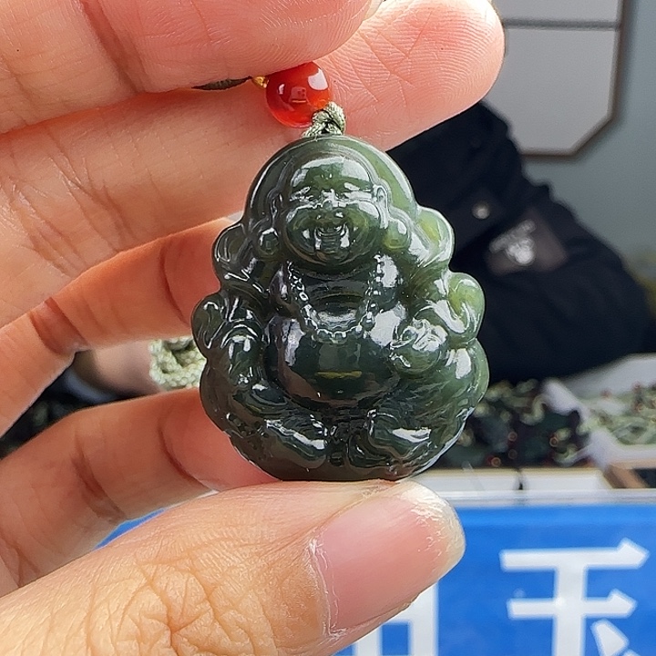 和田玉未镶嵌颈饰30mm