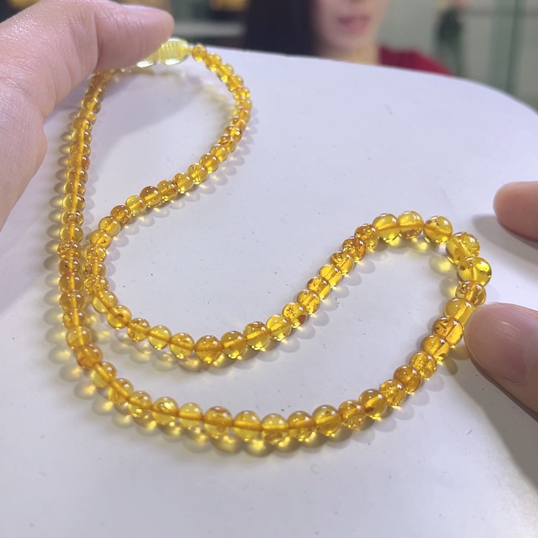 琥珀未镶嵌手串琥珀项链