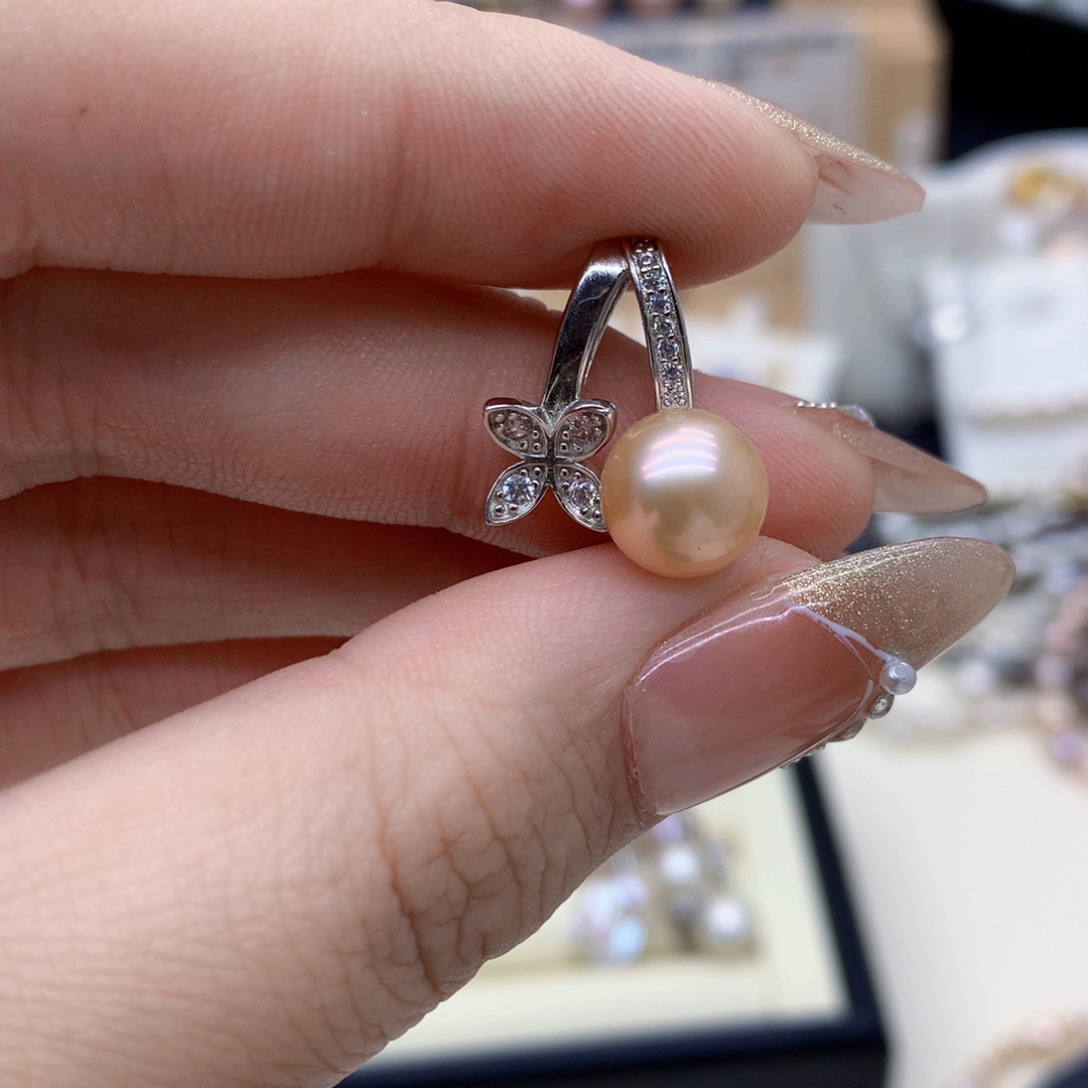 淡水珍珠颈饰银S925镶嵌