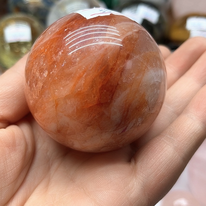 282克胶花水晶球未镶嵌水晶