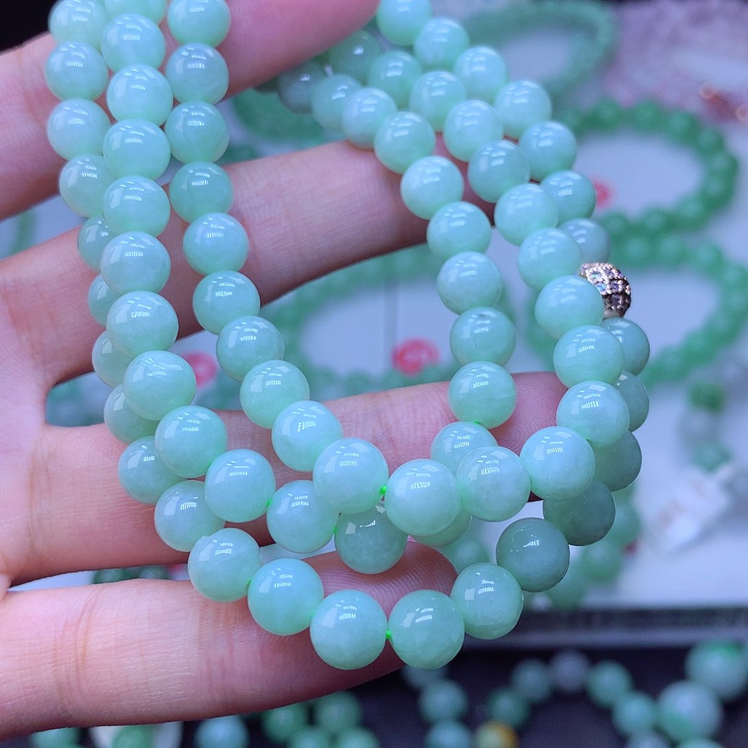 翡翠未镶嵌毛衣链