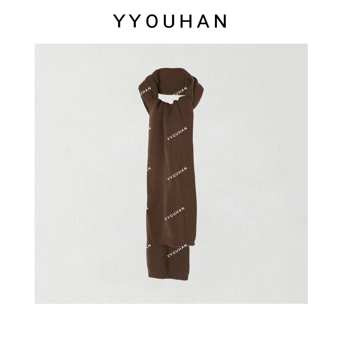 YYOUHAN 2025秋冬小众设计极简风纯色百搭羊毛围巾 2509C6185