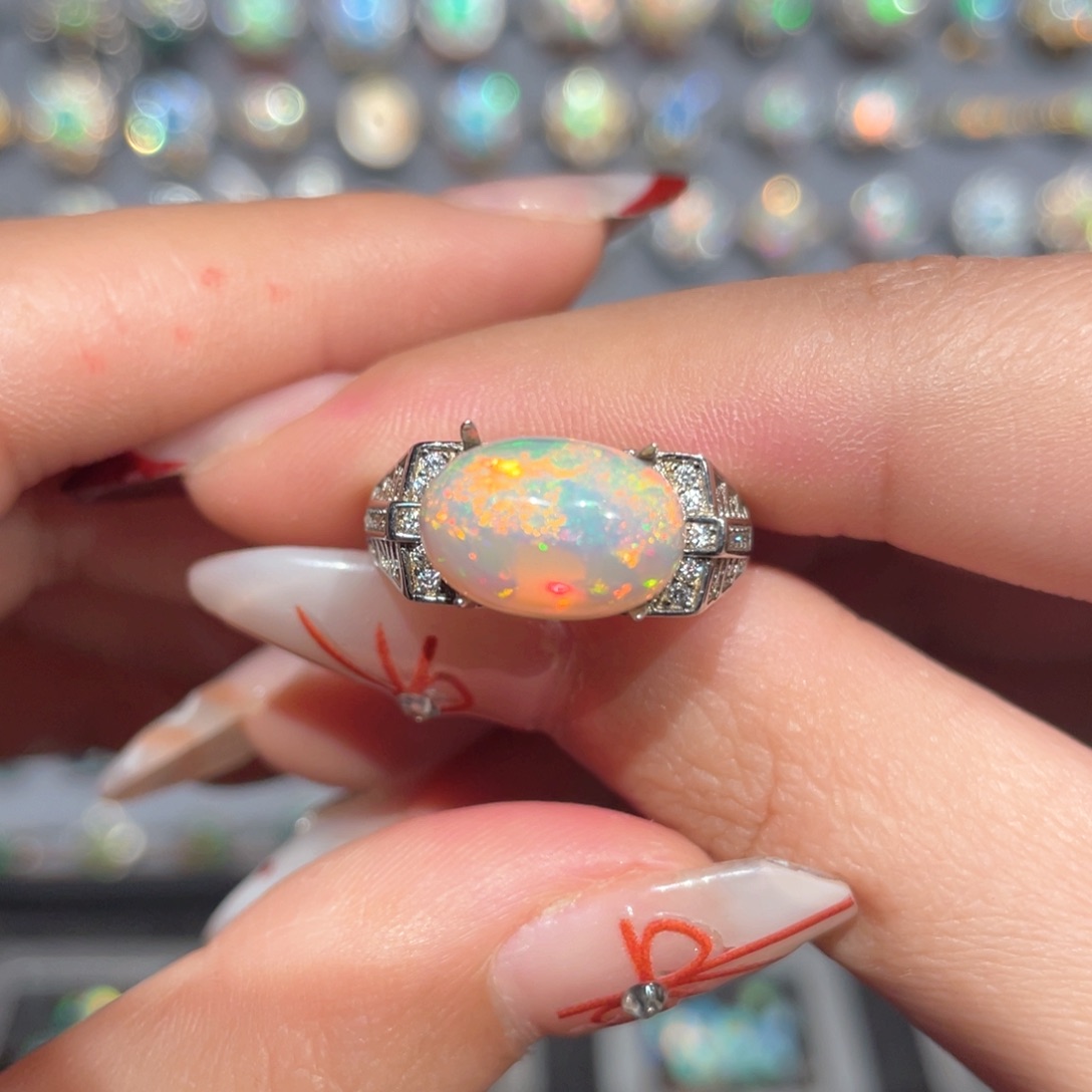 欧泊欧泊戒指银S925镶嵌