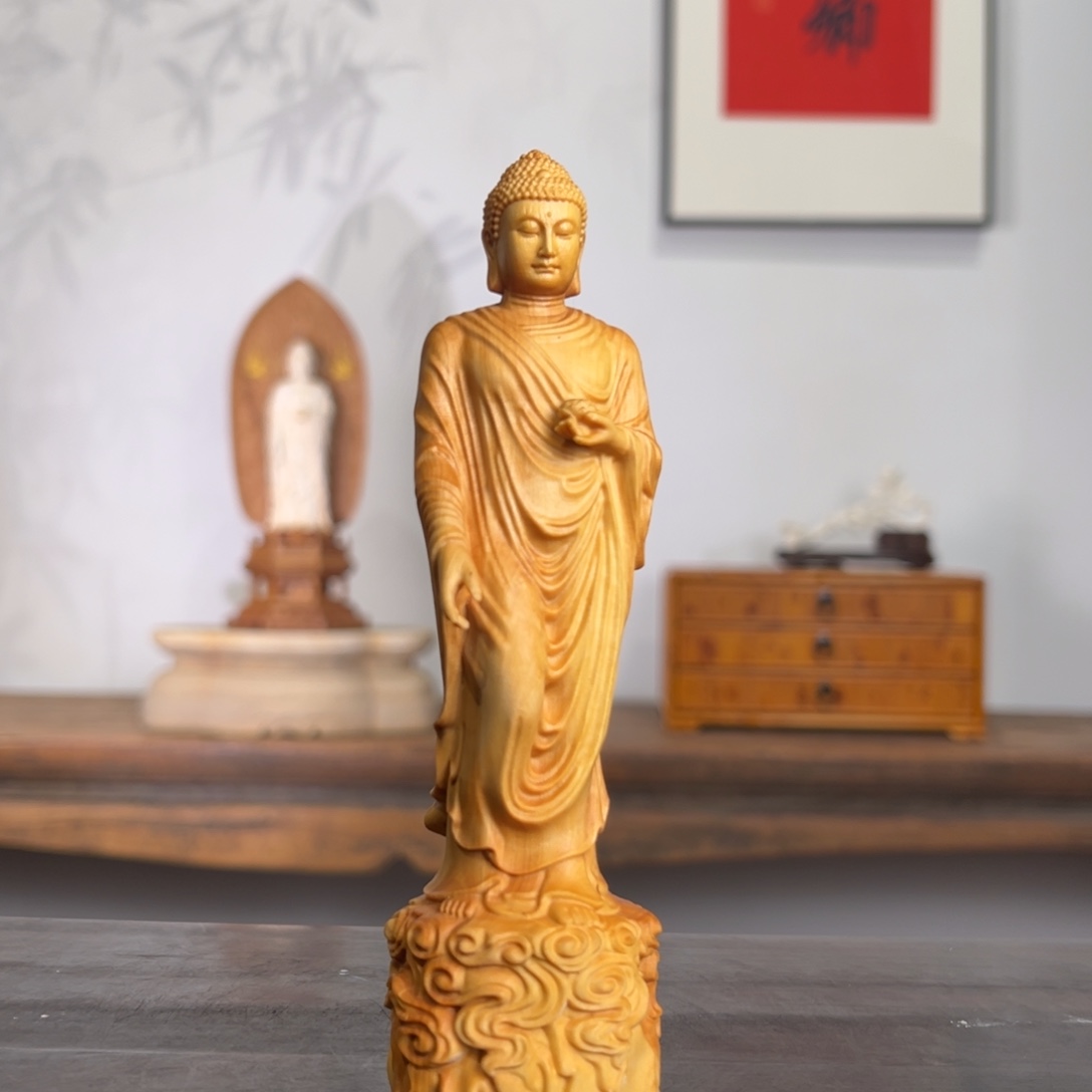 木黄杨木如来造像一尊