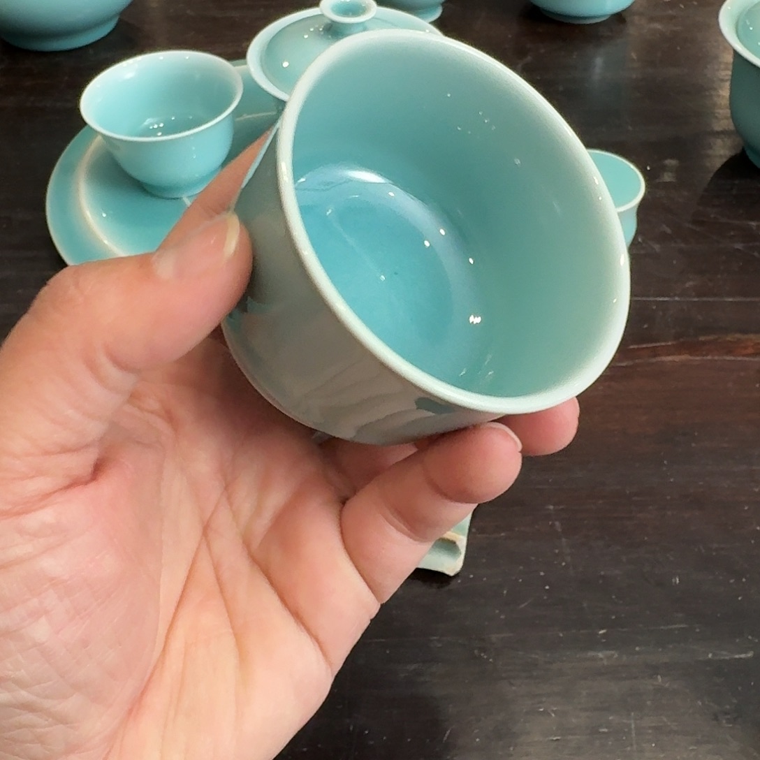 海***星龙泉窑青瓷南宋老釉福利主人杯