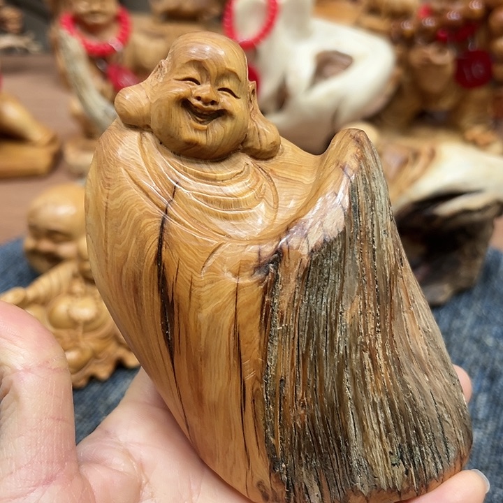 柏木太行崖柏手把摆件