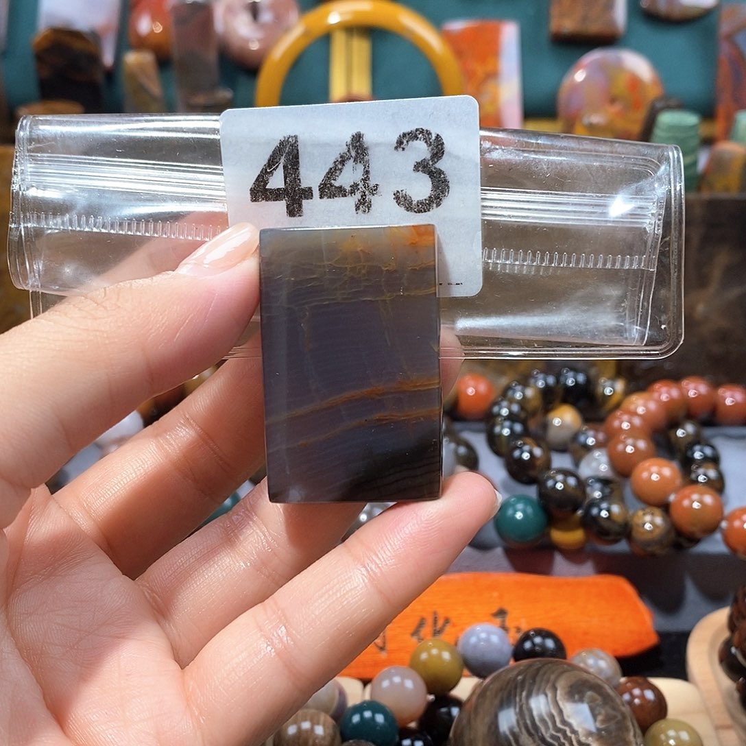 硅化玉天然北票硅化玉牌子未镶嵌