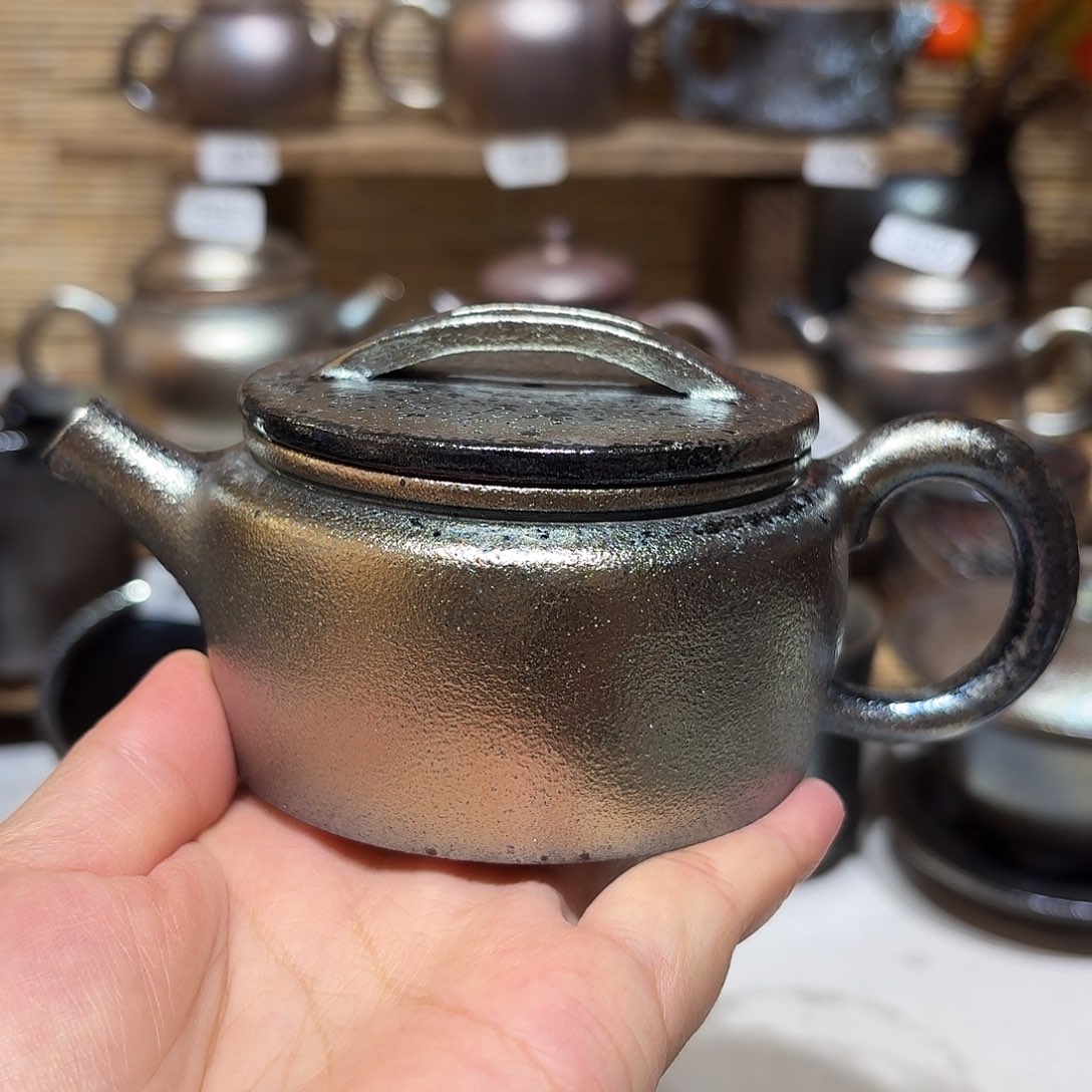 壶建水紫陶紫泥柴烧壶
