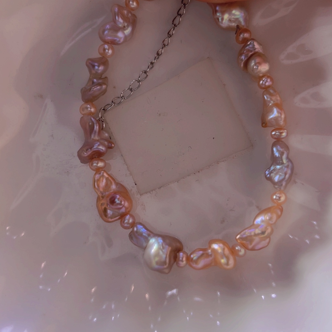 淡水珍珠合金颈饰