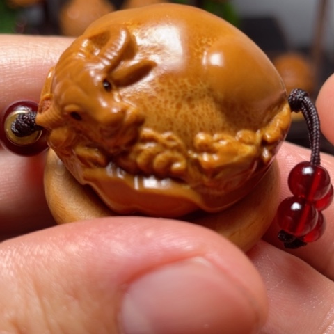 橄榄核手串/手链母牛单子竹环穿配3.3左右