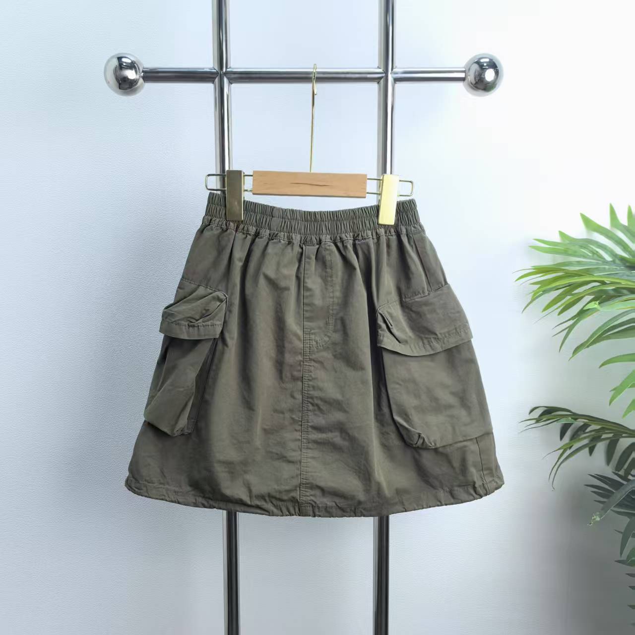 【6225】深绿色短裙B5-5