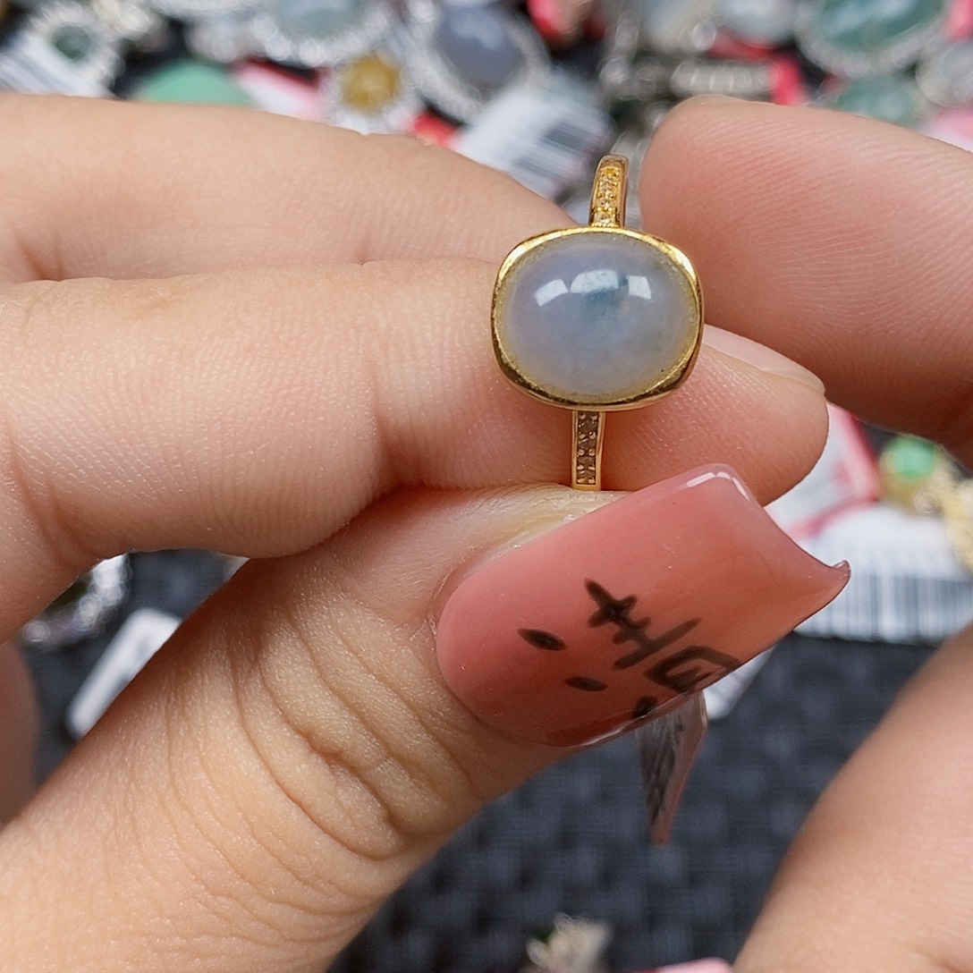 翡翠银S925镶嵌戒指