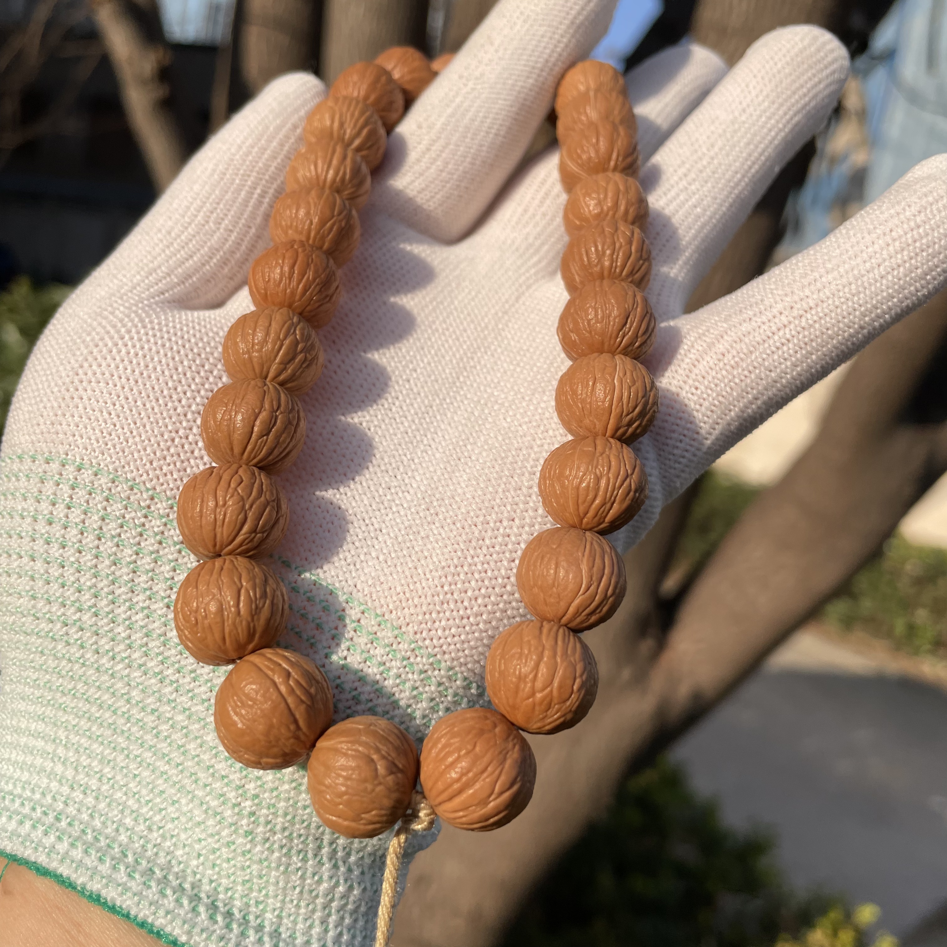 原皮原色凤羽猴头手串老树猴头不泡药原生态