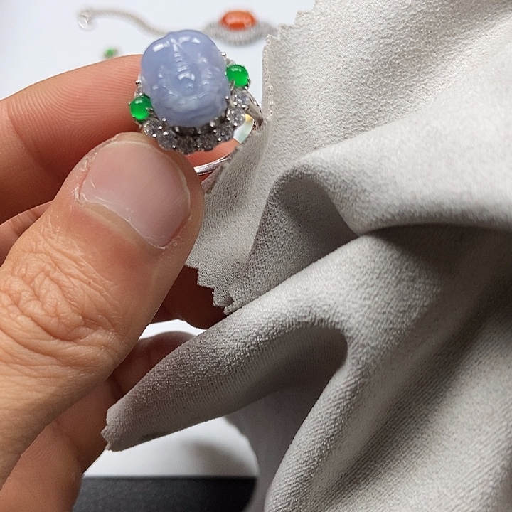 翡翠银S925镶嵌吊坠(不含链)